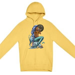 Ocean Mermaid Yemaya Orisha Goddess African Yoruba Religion Gift Premium Pullover Hoodie