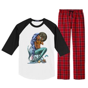 Ocean Mermaid Yemaya Orisha Goddess African Yoruba Religion Gift Raglan Sleeve Pajama Set