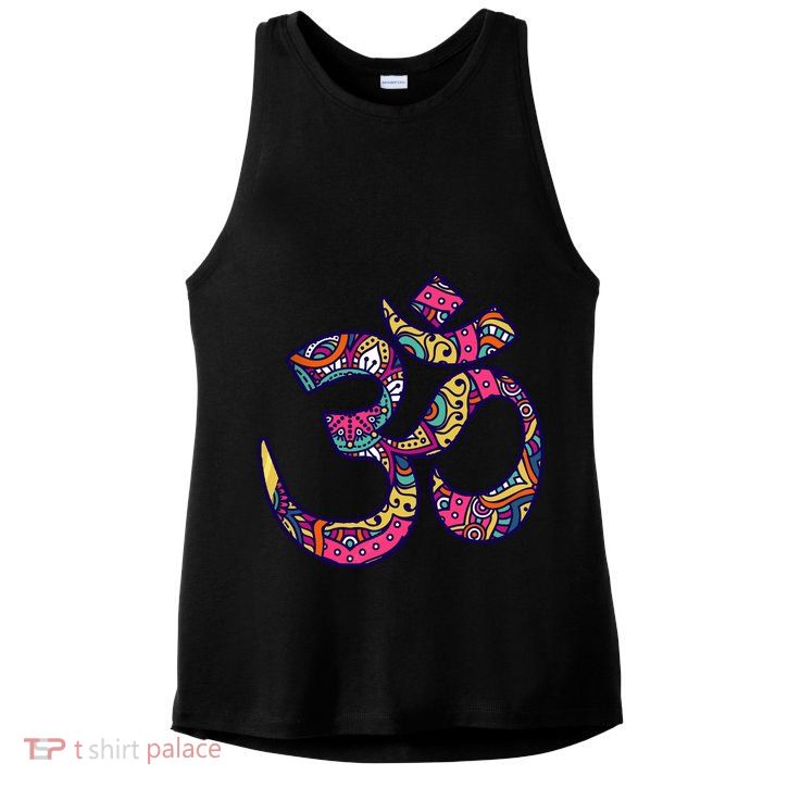 Om Mandala Yoga Ladies PosiCharge Tri-Blend Wicking Tank