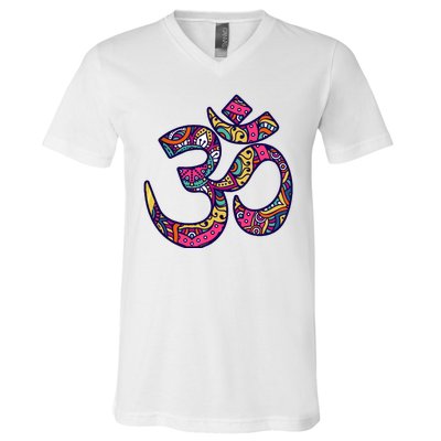 Om Mandala Yoga V-Neck T-Shirt