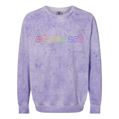OH MY ZSH Programming Coder Hacker Nerdy Computer Tech Colorblast Crewneck Sweatshirt