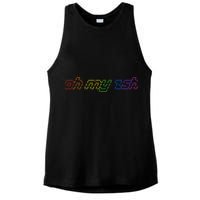OH MY ZSH Programming Coder Hacker Nerdy Computer Tech Ladies PosiCharge Tri-Blend Wicking Tank