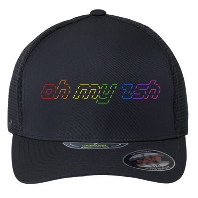OH MY ZSH Programming Coder Hacker Nerdy Computer Tech Flexfit Unipanel Trucker Cap