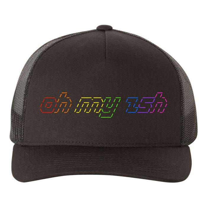OH MY ZSH Programming Coder Hacker Nerdy Computer Tech Yupoong Adult 5-Panel Trucker Hat