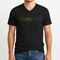 OH MY ZSH Programming Coder Hacker Nerdy Computer Tech V-Neck T-Shirt