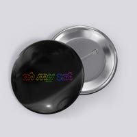 OH MY ZSH Programming Coder Hacker Nerdy Computer Tech Button
