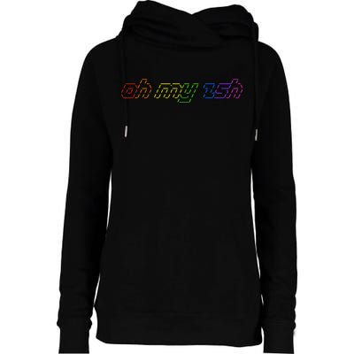 OH MY ZSH Programming Coder Hacker Nerdy Computer Tech Womens Funnel Neck Pullover Hood