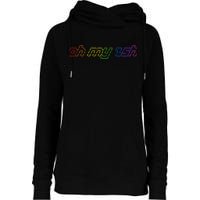 OH MY ZSH Programming Coder Hacker Nerdy Computer Tech Womens Funnel Neck Pullover Hood