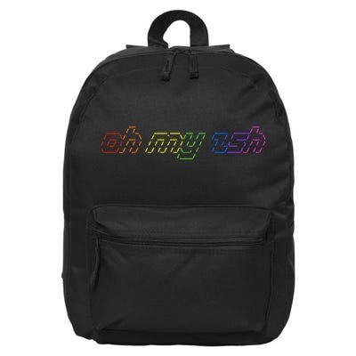 OH MY ZSH Programming Coder Hacker Nerdy Computer Tech 16 in Basic Backpack