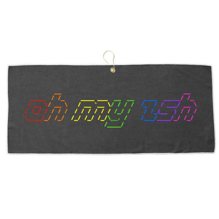 OH MY ZSH Programming Coder Hacker Nerdy Computer Tech Large Microfiber Waffle Golf Towel