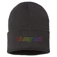 OH MY ZSH Programming Coder Hacker Nerdy Computer Tech Sustainable Knit Beanie