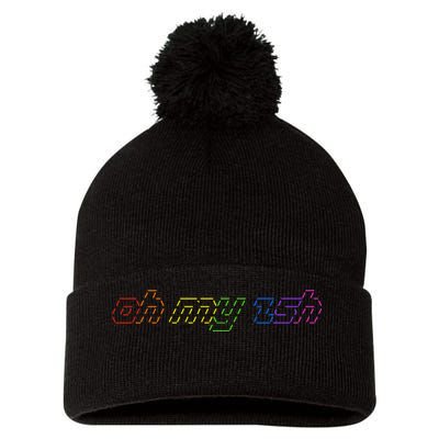OH MY ZSH Programming Coder Hacker Nerdy Computer Tech Pom Pom 12in Knit Beanie