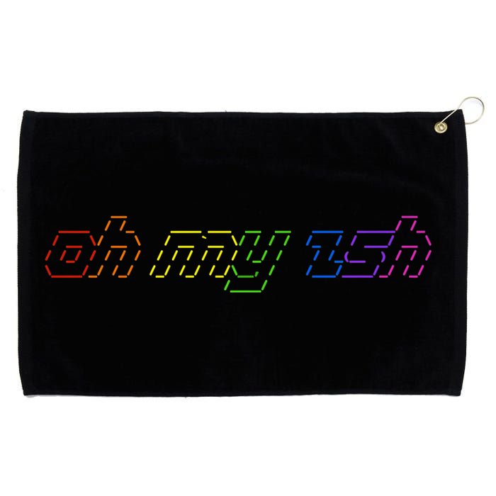 OH MY ZSH Programming Coder Hacker Nerdy Computer Tech Grommeted Golf Towel