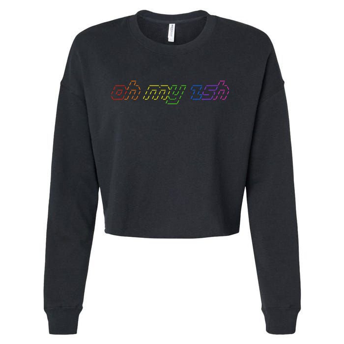 OH MY ZSH Programming Coder Hacker Nerdy Computer Tech Cropped Pullover Crew