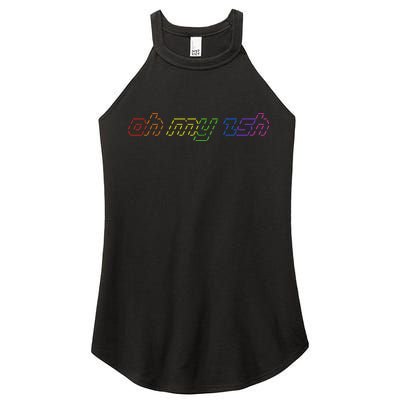 OH MY ZSH Programming Coder Hacker Nerdy Computer Tech Women's Perfect Tri Rocker Tank