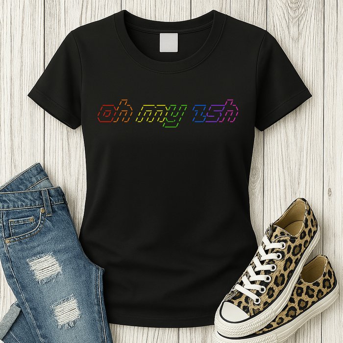 OH MY ZSH Programming Coder Hacker Nerdy Computer Tech Womens T-Shirt