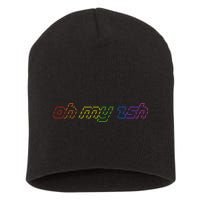 OH MY ZSH Programming Coder Hacker Nerdy Computer Tech Short Acrylic Beanie