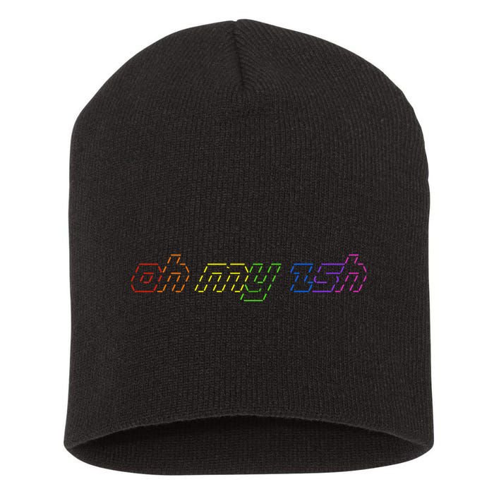 OH MY ZSH Programming Coder Hacker Nerdy Computer Tech Short Acrylic Beanie