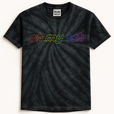 OH MY ZSH Programming Coder Hacker Nerdy Computer Tech Kids Tie-Dye T-Shirt