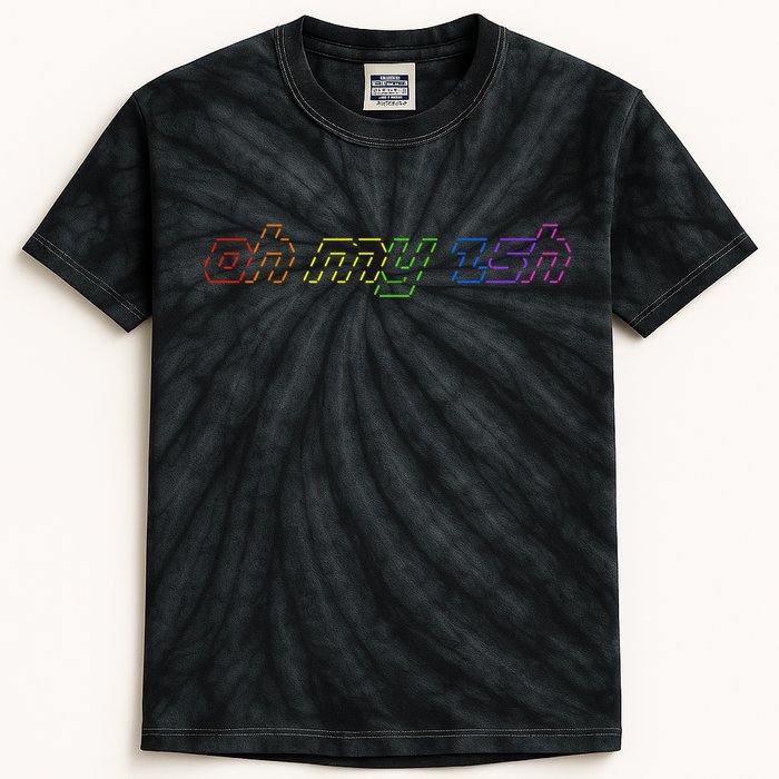 OH MY ZSH Programming Coder Hacker Nerdy Computer Tech Kids Tie-Dye T-Shirt