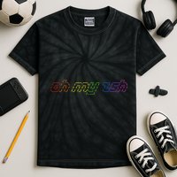 OH MY ZSH Programming Coder Hacker Nerdy Computer Tech Kids Tie-Dye T-Shirt