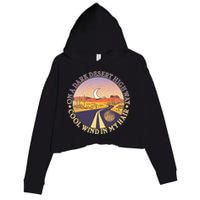 On A Dark Desert Highway Cool Wind In My Hair Crop Fleece Hoodie
