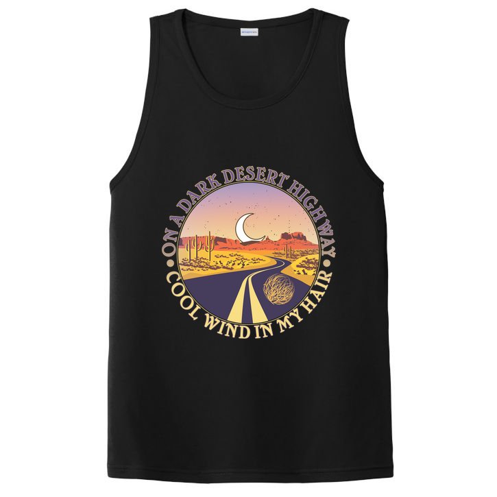On A Dark Desert Highway Cool Wind In My Hair PosiCharge Competitor Tank
