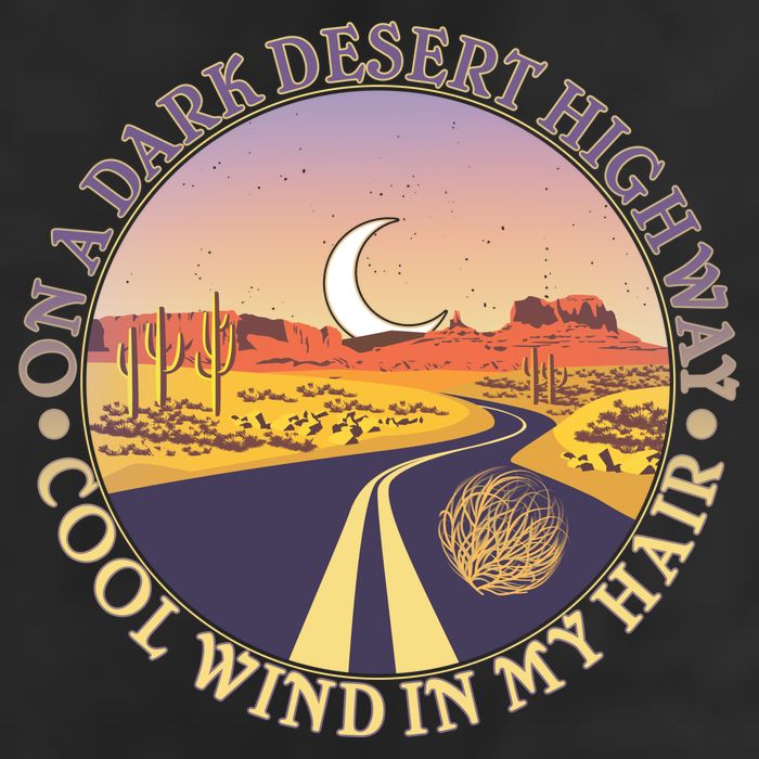 On A Dark Desert Highway Cool Wind In My Hair Hat