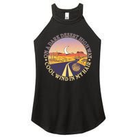 On A Dark Desert Highway Cool Wind In My Hair Women's Perfect Tri Rocker Tank