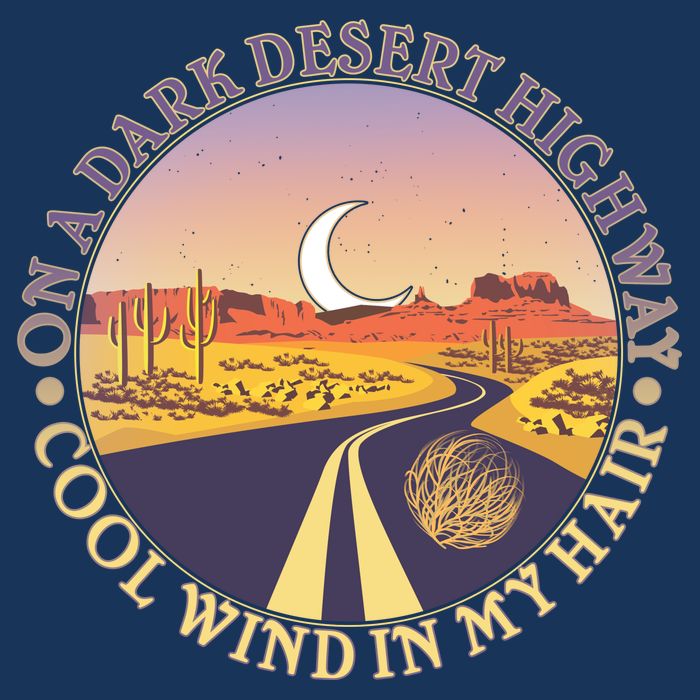 On A Dark Desert Highway Cool Wind In My Hair Performance Shirt
