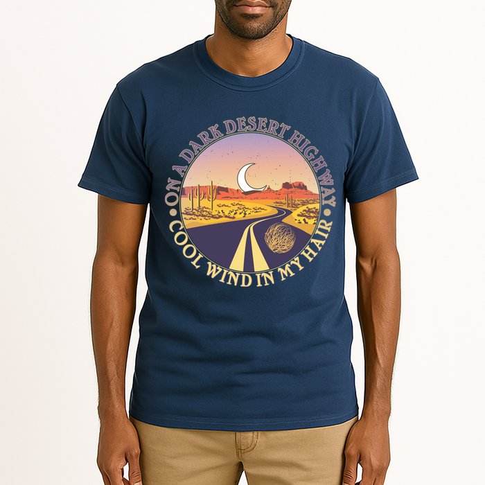 On A Dark Desert Highway Cool Wind In My Hair Tall T-Shirt
