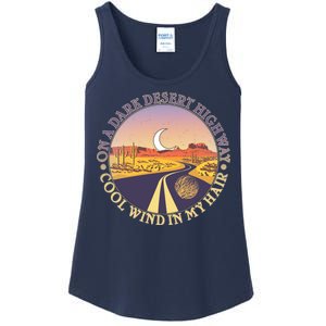 On A Dark Desert Highway Cool Wind In My Hair Ladies Essential Tank