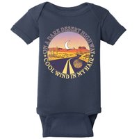 On A Dark Desert Highway Cool Wind In My Hair Baby Bodysuit