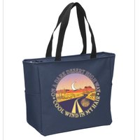On A Dark Desert Highway Cool Wind In My Hair Zip Tote Bag
