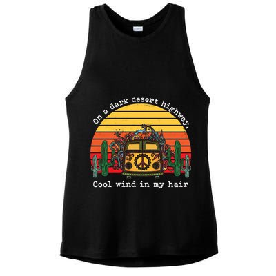  On A Dark Desert Highway Retro Ladies PosiCharge Tri-Blend Wicking Tank