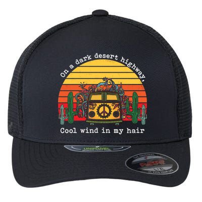  On A Dark Desert Highway Retro Flexfit Unipanel Trucker Cap