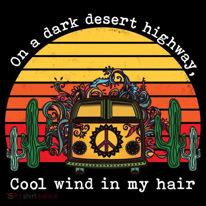  On A Dark Desert Highway Retro Flexfit Unipanel Trucker Cap