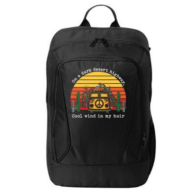  On A Dark Desert Highway Retro City Backpack