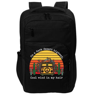  On A Dark Desert Highway Retro Impact Tech Backpack