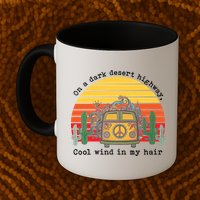  On A Dark Desert Highway Retro Mug