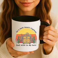  On A Dark Desert Highway Retro Mug