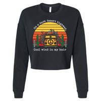  On A Dark Desert Highway Retro Cropped Pullover Crew