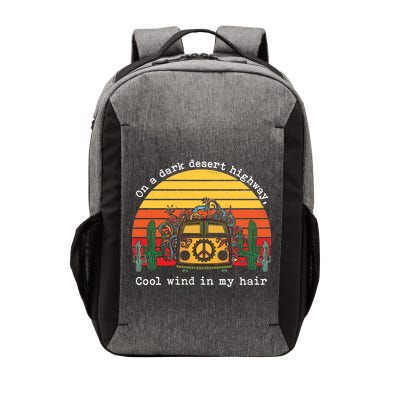  On A Dark Desert Highway Retro Vector Backpack