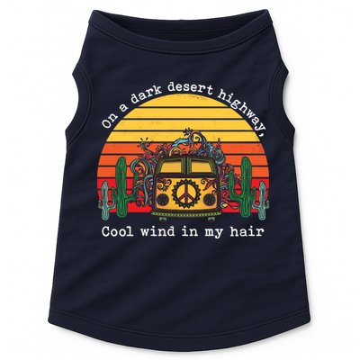  On A Dark Desert Highway Retro Doggie Tank