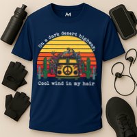  On A Dark Desert Highway Retro Performance Shirt
