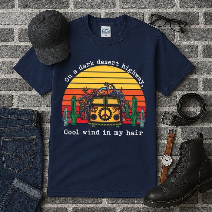  On A Dark Desert Highway Retro Tall T-Shirt