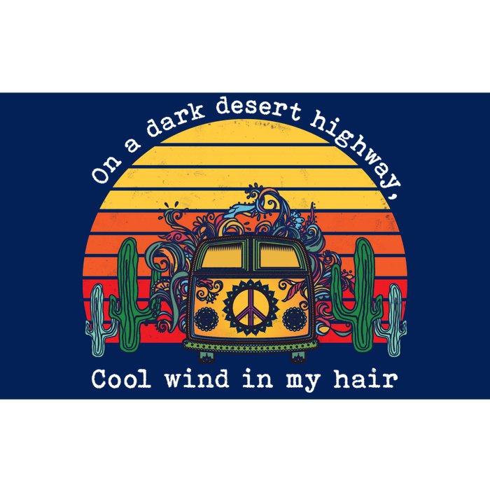  On A Dark Desert Highway Retro Bumper Sticker