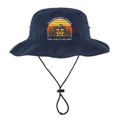  On A Dark Desert Highway Retro Bucket Hat