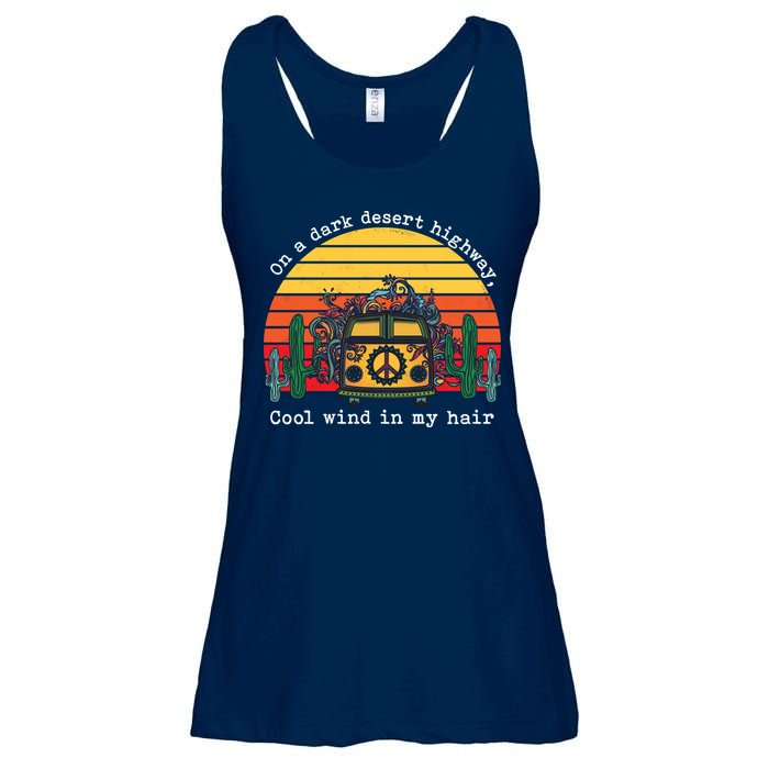  On A Dark Desert Highway Retro Ladies Essential Flowy Tank