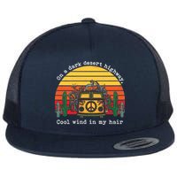  On A Dark Desert Highway Retro Flat Bill Trucker Hat